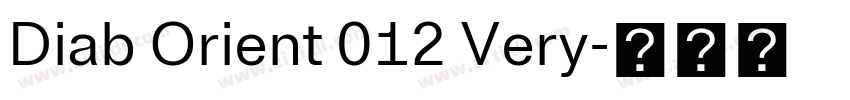 Diab Orient 012 Very字体转换